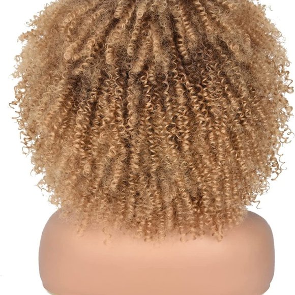 Beautiful Short Curly Afro Wig with bangs - Picture 2 of 5
